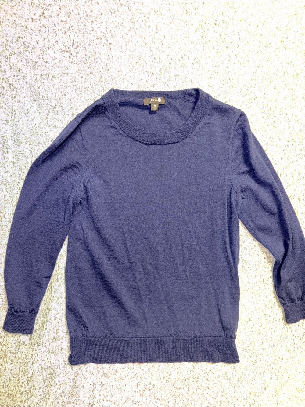 j. crew Classic Navy Wool Crewneck Women's Sweater